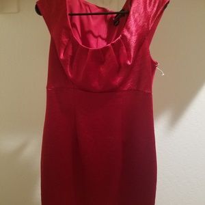 Annected Apparel Red Satin Dress